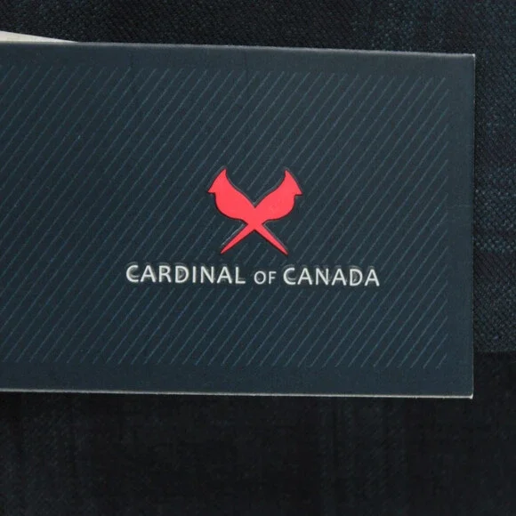 Cardinal of Canada NWT Wool Sport Coat Size 40S US In Dark Green w/ Navy Plaid